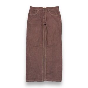 Beyond The Limit Men’s Washed Rust Red Denim Jeans